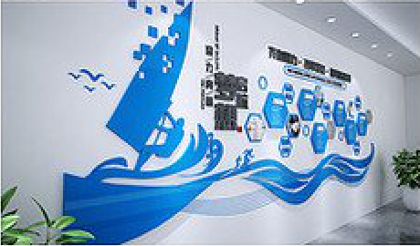 彬州海浪主题文化墙如何设计？