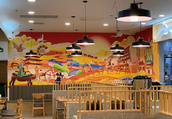 彬州商业空间彩绘介绍。