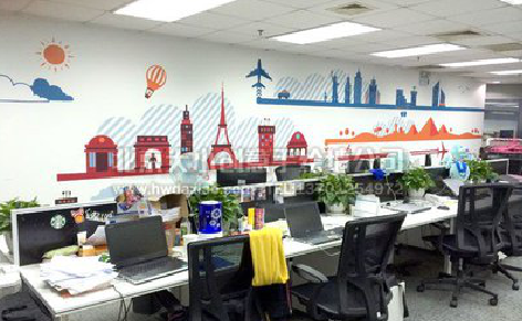 彬州教你设计办公室墙绘的方法。