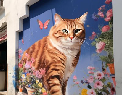 彬州自己绘制有个性的手绘墙